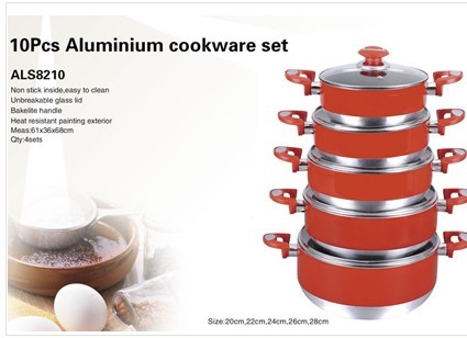 10PCS Aluminium Cookware Set (ALS8210)