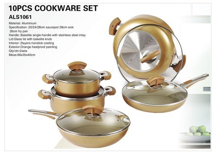 10PCS Aluminium Cookware Set (ALS1061)
