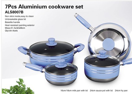 7PCS Aluminium Cookware Set (ALS8007B)