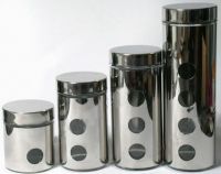 Glass Canister with Stainless Steel Coating