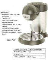 Coffee maker with pod system