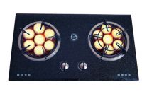 built-in furnace(tempered glass panel with seven small boards)