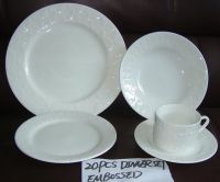 embossed bone china